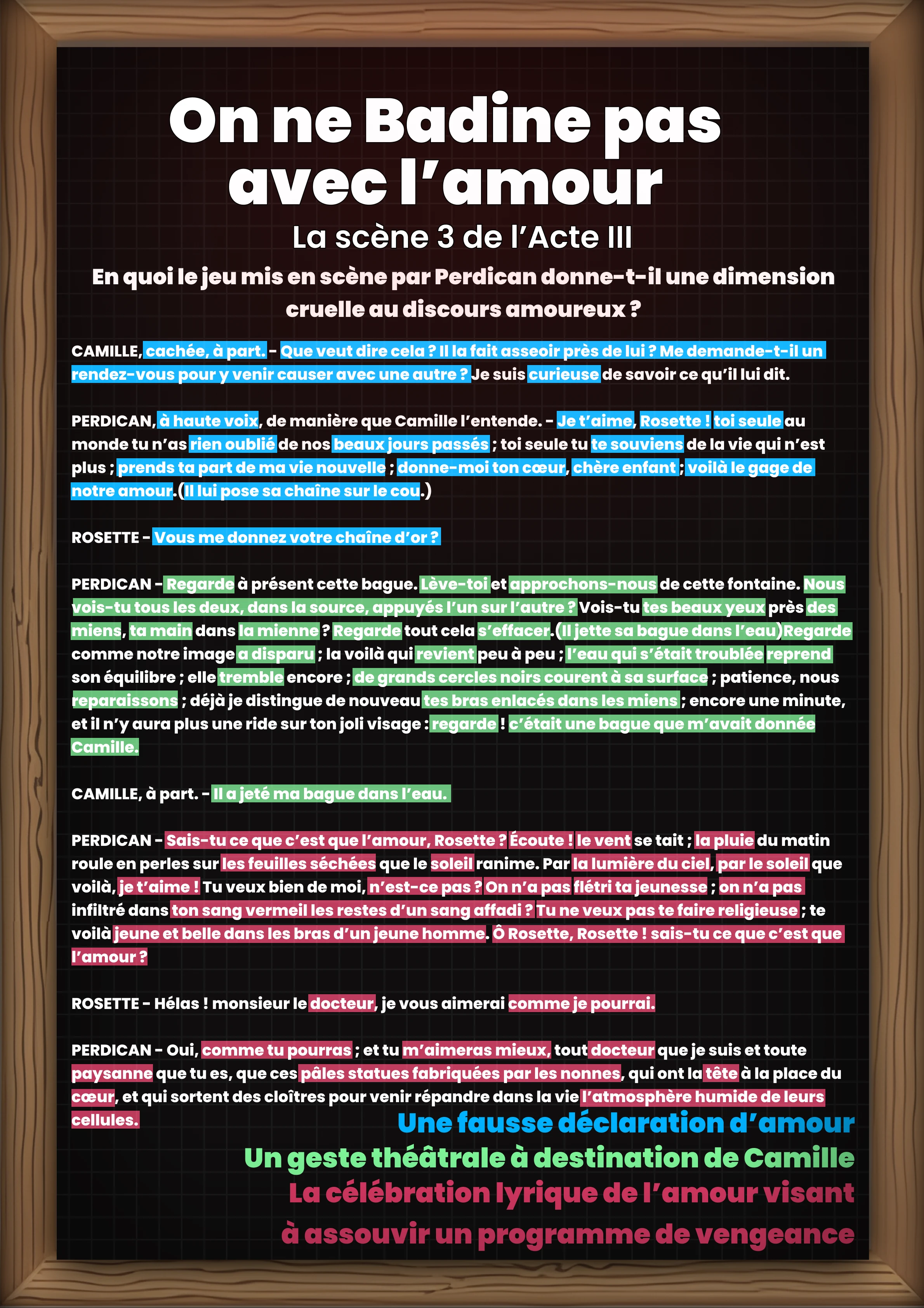 On ne Badine pas avec l’amour - La scène 3 de l’Acte III - théâtre